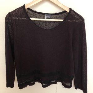 Dark maroon crop top